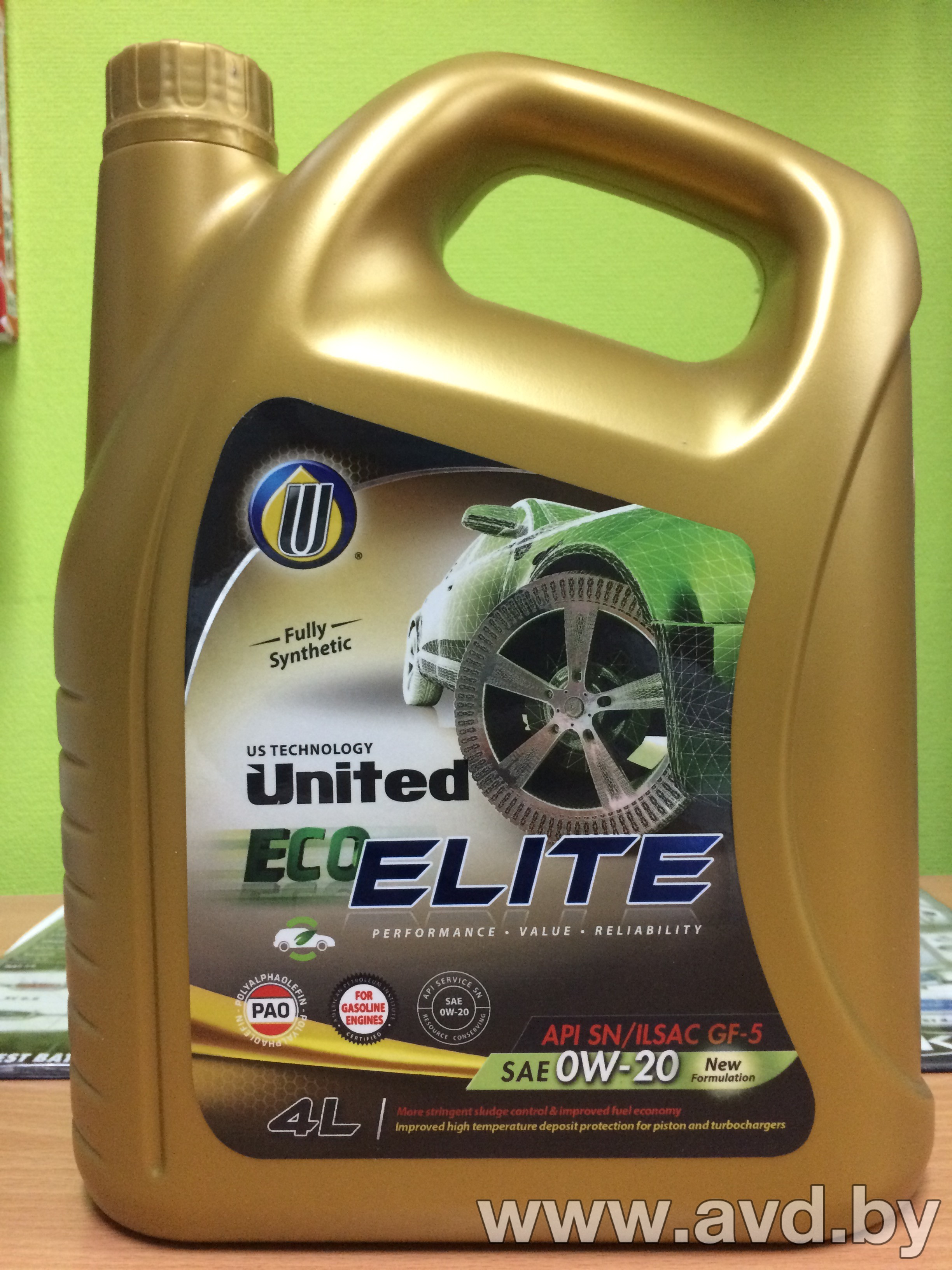 Купить Моторное масло United Oil Eco-Elite 0W-20 4л  в Минске.