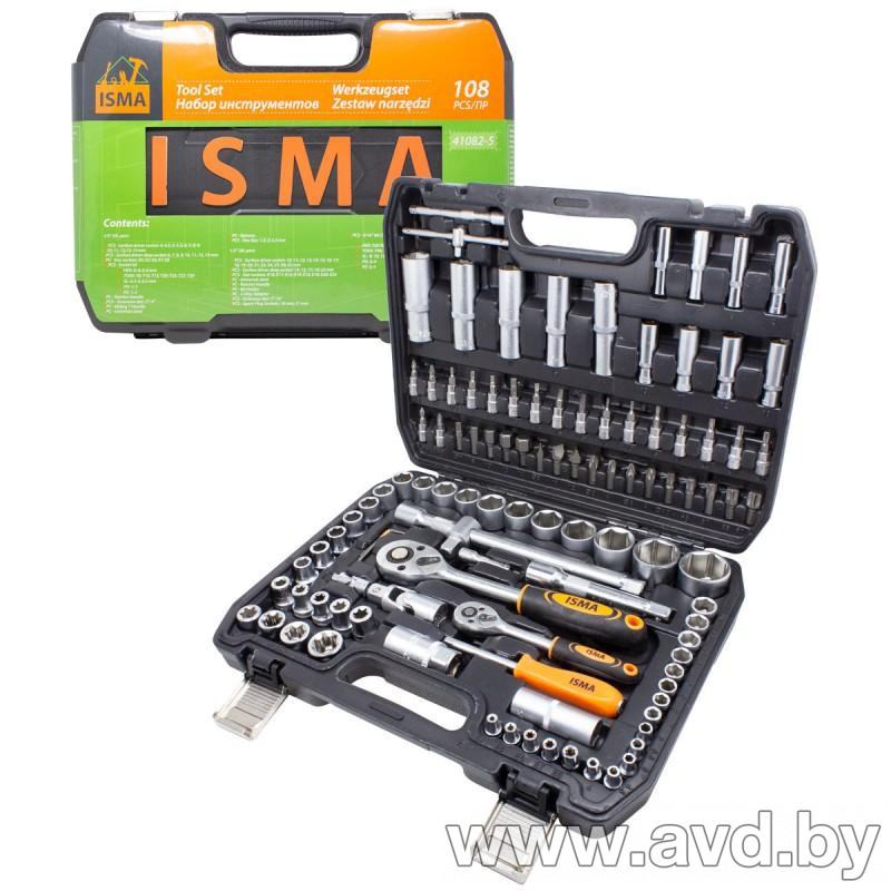 Купить Наборы инструментов ISMA 41082-5 (108 предметов) в Минске.
