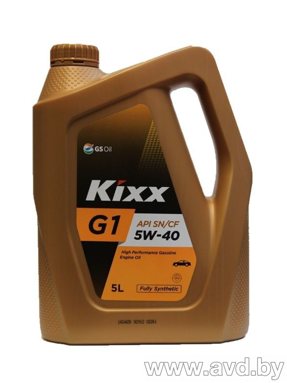 Купить Моторное масло Kixx G1 5W-40 SN/CF 5л в Минске.