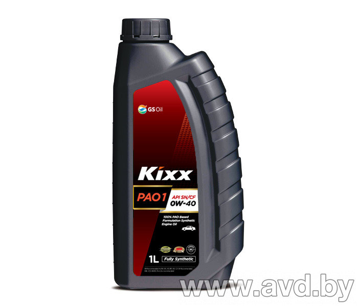 Купить Моторное масло Kixx PAO1 0W-40 SN/CF 4л в Минске.