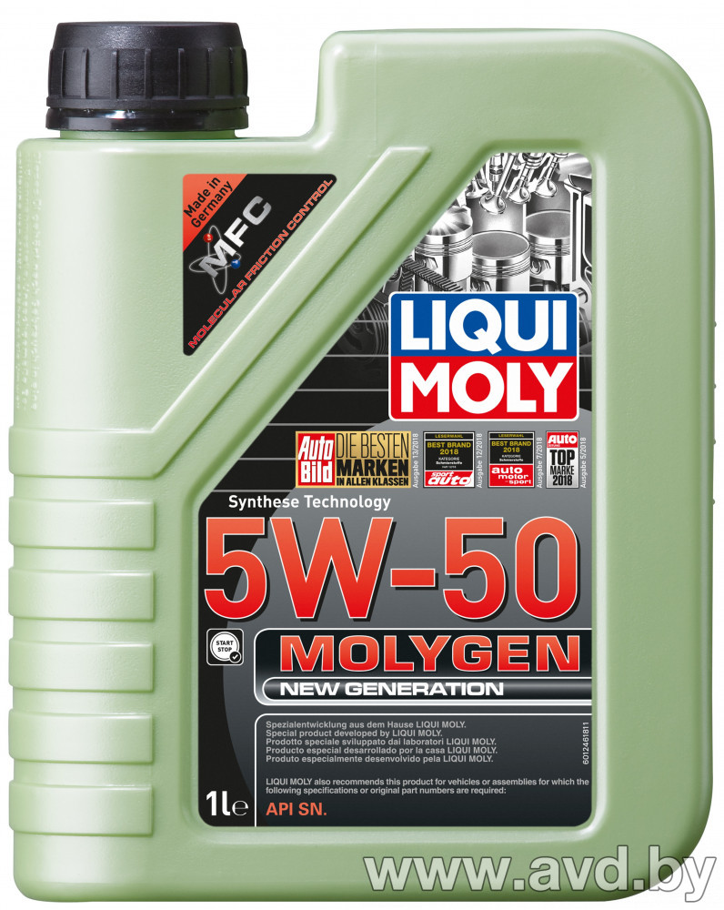 Купить Моторное масло Liqui Moly Molygen New Generation 5W-50 1л в Минске.