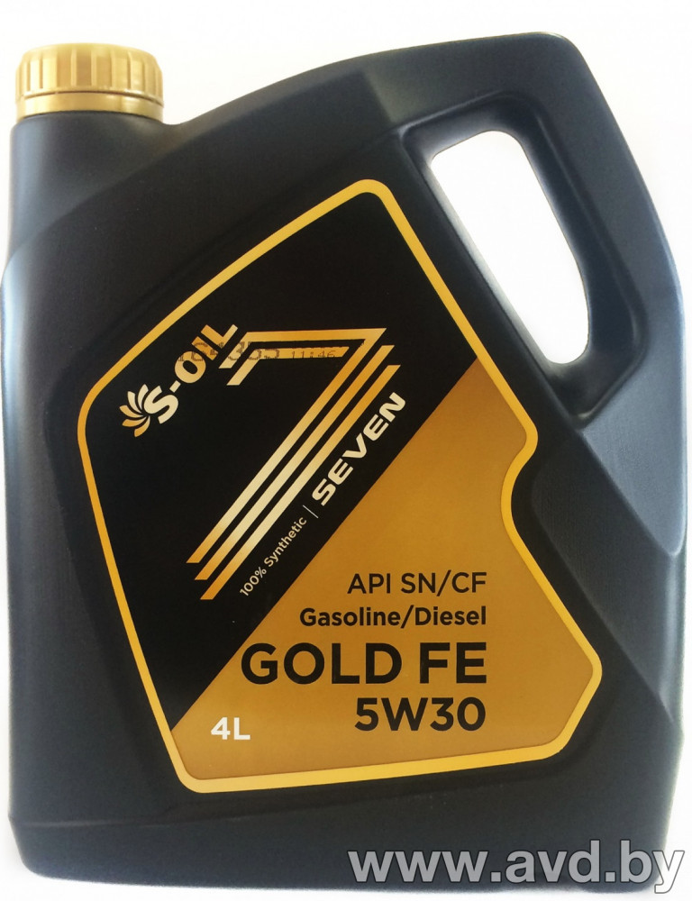 Купить Моторное масло S-OIL SEVEN GOLD FE 5W-30 4л  в Минске.