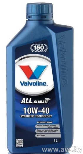 Купить Моторное масло Valvoline All-Climate 10W-40 1л в Минске.