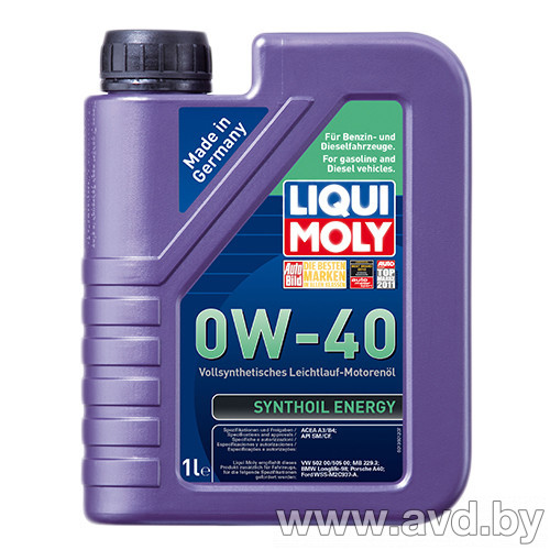 Купить Моторное масло Liqui Moly Leichtlauf Energy 0W-40 1л в Минске.