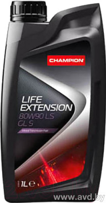 Купить Трансмиссионное масло Champion Life Extension GL-5 80W-90 4л  в Минске.