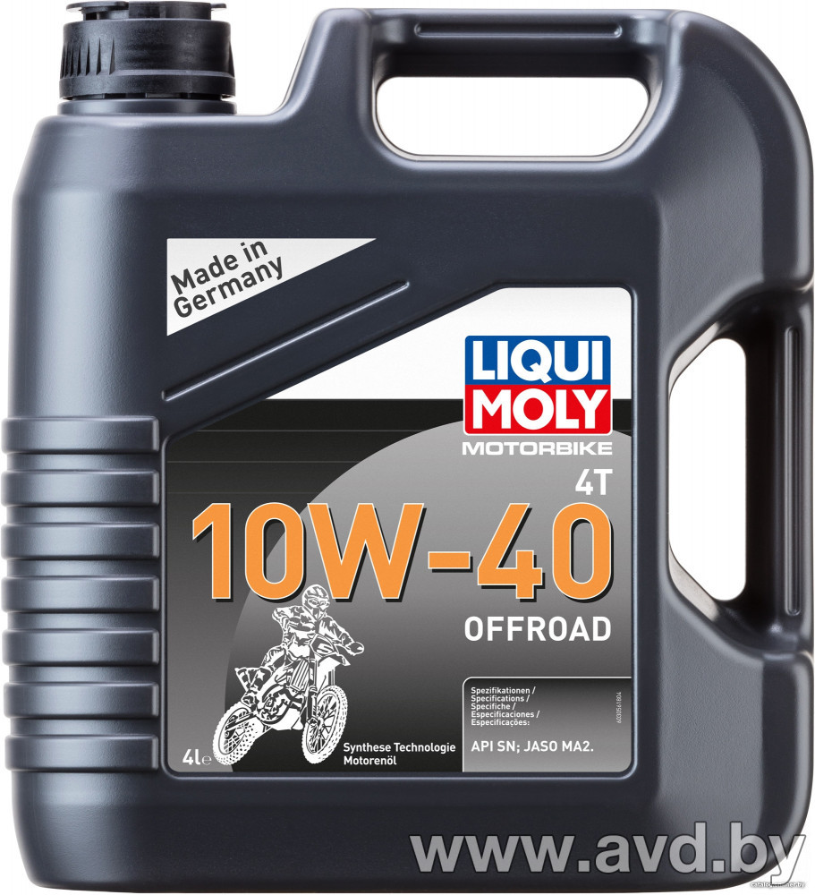 Купить Моторное масло Liqui Moly Motorbike 4T Offroad 10W-40 4л в Минске.