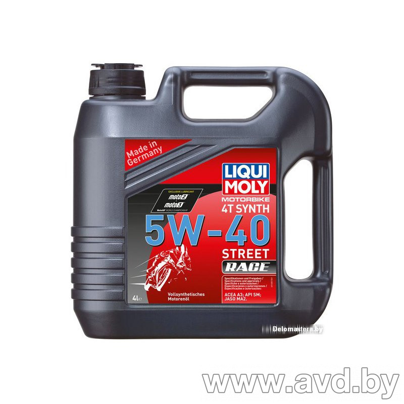 Купить Моторное масло Liqui Moly Motorbike 4T 10W-30 Street 4л в Минске.