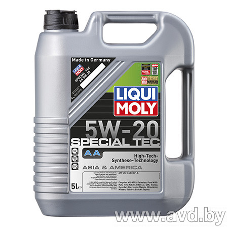Купить Моторное масло Liqui Moly Special Tec AA 5W-20 5л  в Минске.