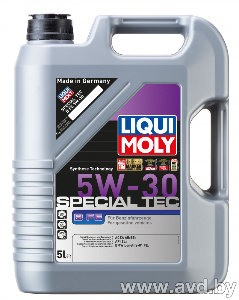 Купить Моторное масло Liqui Moly Special Tec B FE 5W-30 5л в Минске.