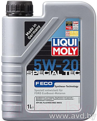 Купить Моторное масло Liqui Moly Special Tec F ECO 5W-20 1л в Минске.