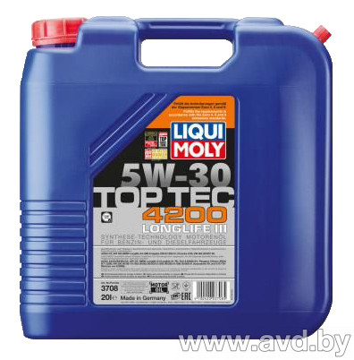 Купить Моторное масло Liqui Moly TOP TEC 4200 5W-30 20л в Минске.