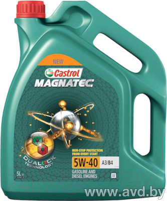 Купить Моторное масло Castrol Magnatec Dualock 5W-40 A3/B4 5л  в Минске.