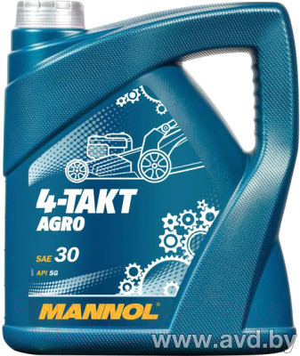 Купить Моторное масло Mannol 4-Takt Agro SAE 30 API SG 4л в Минске.