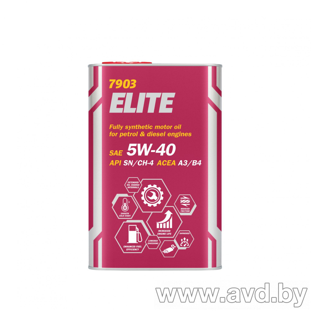 Купить Моторное масло Mannol ELITE 5W-40 1л (металл) в Минске.