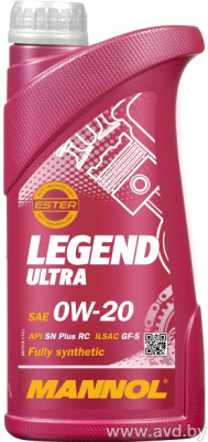 Купить Моторное масло Mannol Legend Ultra 0W-20 1л в Минске.