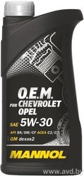 Купить Моторное масло Mannol O.E.M. for chevrolet opel 5W-30 1л в Минске.