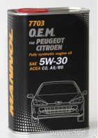 Купить Моторное масло Mannol O.E.M. for peugeot citroen (металл) 5W-30 1л в Минске.
