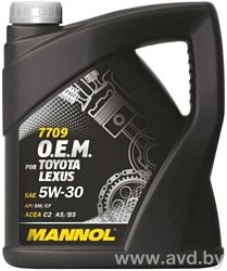 Купить Моторное масло Mannol O.E.M. for Toyota Lexus 5W-30 4л в Минске.