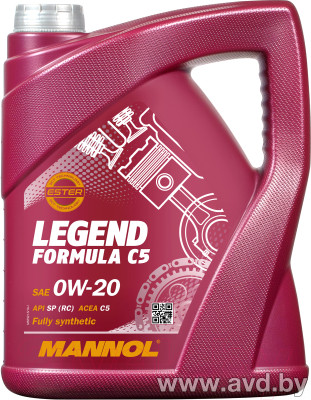 Купить Моторное масло Mannol Legend Formula C5 0W-20 1л в Минске.