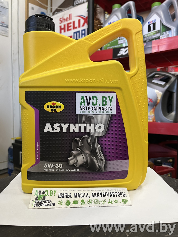 Купить Моторное масло Kroon Oil Asyntho 5W-30 5л  в Минске.