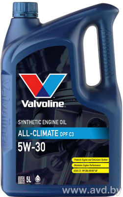 Купить Моторное масло Valvoline All-Climate DPF C3 5W-30 5л  в Минске.