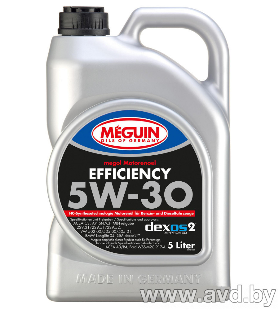 Купить Моторное масло Meguin Megol Efficiency 5W-30 5л [3194]  в Минске.