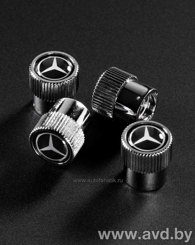 Купить Фирменные аксессуары Mercedes-Benz Декоративные колпачки ниппелей Mercedes-Benz Dust Caps Black 4 шт B66472002  в Минске.