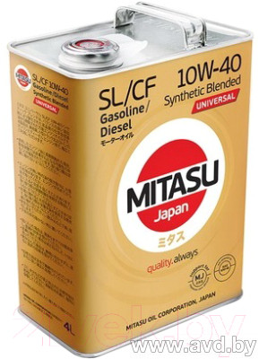 Купить Моторное масло Mitasu MJ-125 10W-40 4л в Минске.