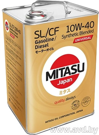 Купить Моторное масло Mitasu MJ-125 10W-40 6л в Минске.