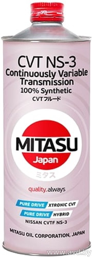 Купить Моторное масло Mitasu MJ-313 CVT FLUID NS-3 100% Synthetic 1л  в Минске.