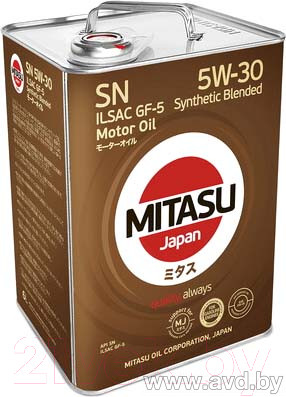 Купить Моторное масло Mitasu MJ-120 5W-30 6л в Минске.