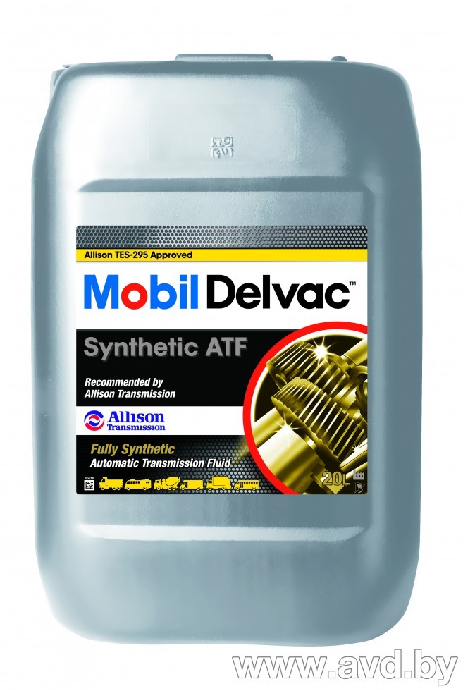 Купить Трансмиссионное масло Mobil Delvac Synthetic ATF 20л в Минске.