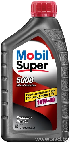 Купить Моторное масло Mobil Super 5000 10W-40 0.946л в Минске.