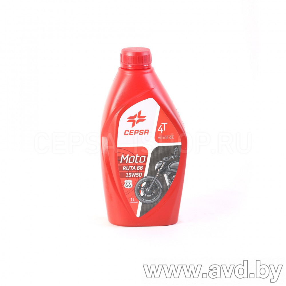 Купить Моторное масло CEPSA Moto 4T Ruta 66 15W-50 1л в Минске.