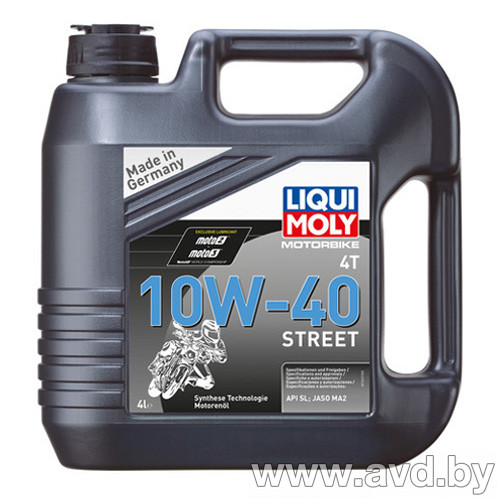 Купить Моторное масло Liqui Moly Motorbike 4T 10W-40 Street 20л в Минске.