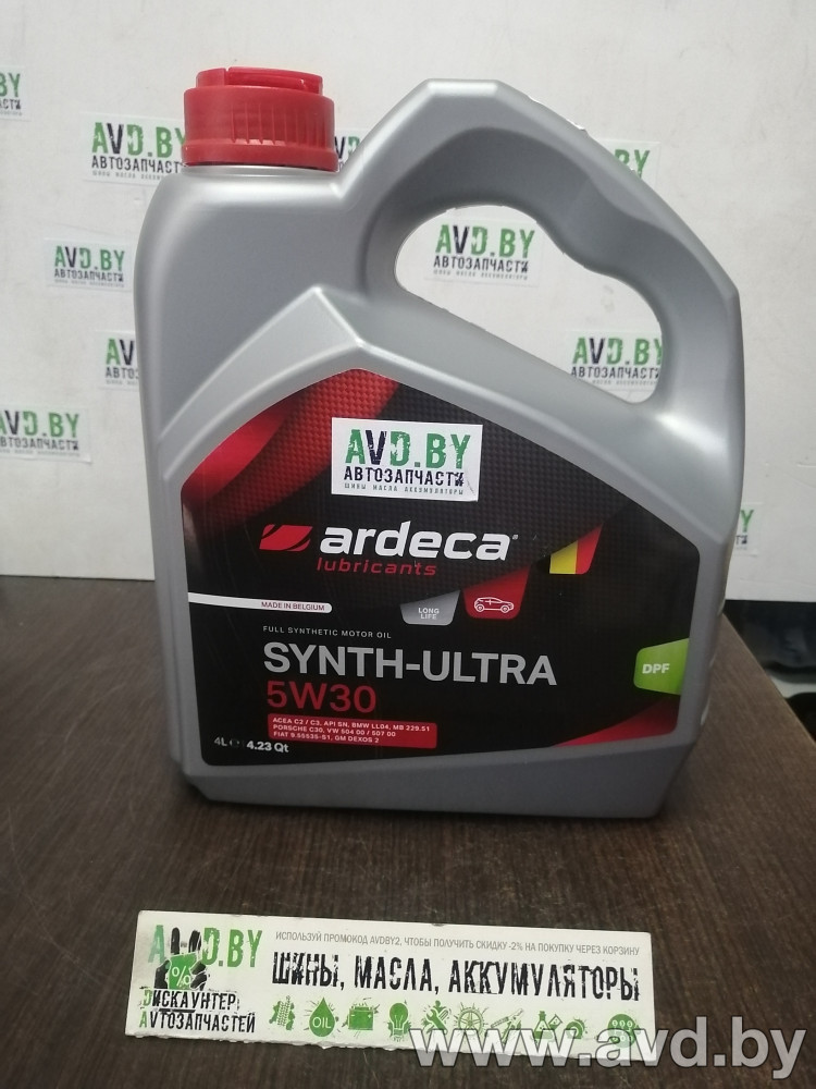 Купить Моторное масло Ardeca SYNTH-ULTRA 5W-30 4л в Минске.