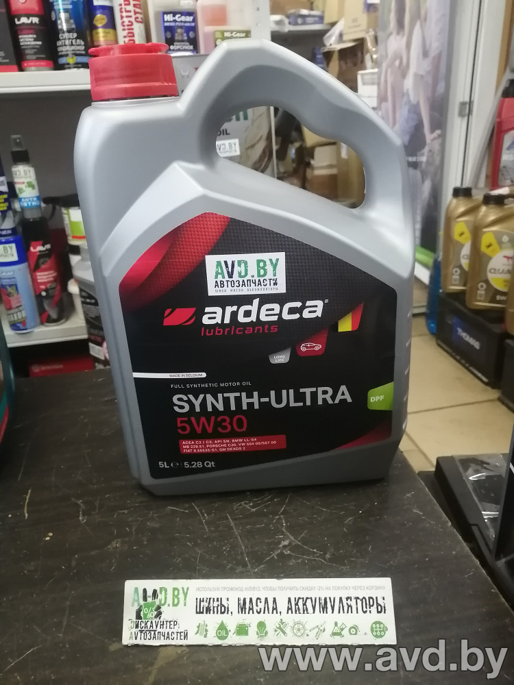 Купить Моторное масло Ardeca SYNTH-ULTRA 5W-30 5л в Минске.