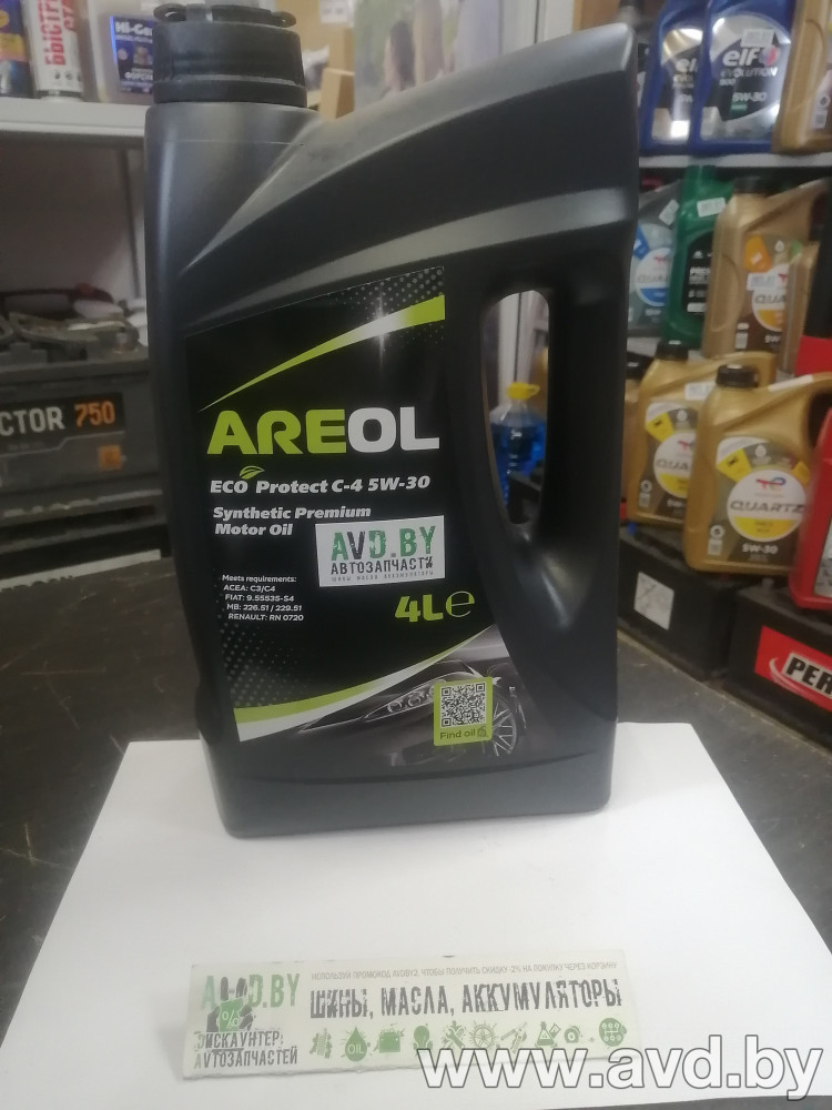 Купить Моторное масло AREOL ECO Protect C4 5W-30 4л в Минске.