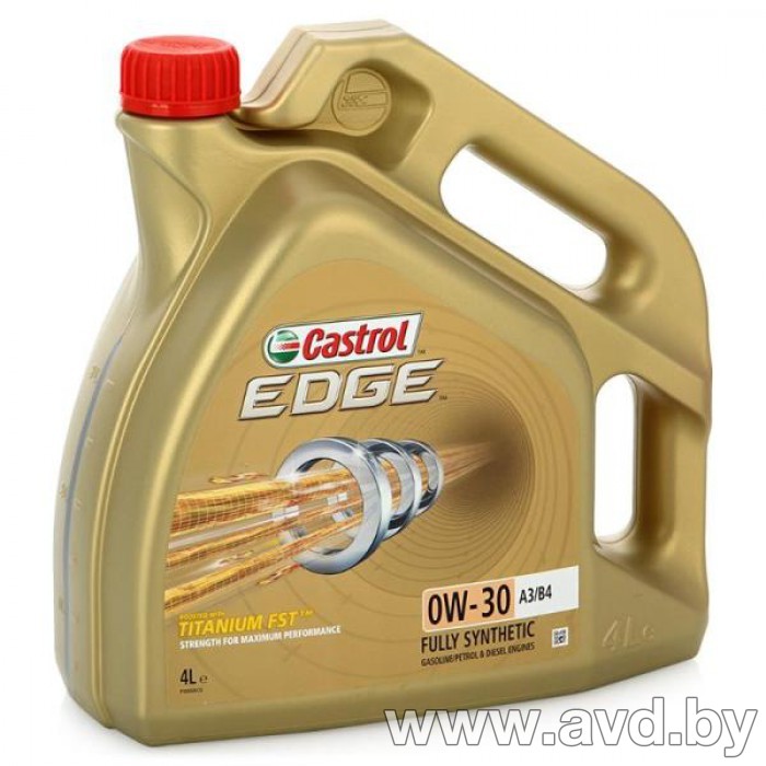 Купить Моторное масло Castrol EDGE Titanium FST 0W-30 A5/B5 4л  в Минске.