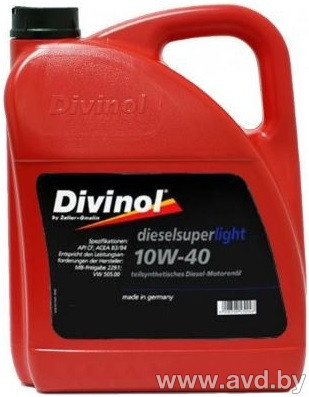 Купить Моторное масло Divinol Diesel Superlight 10W-40 5л  в Минске.