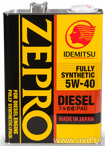 Купить Моторное масло Idemitsu Zepro Diesel 5W-40 4л  в Минске.