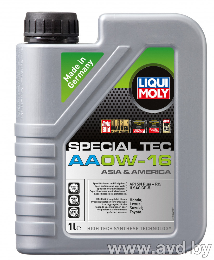 Купить Моторное масло Liqui Moly Special Tec AA 0W-16 1л в Минске.