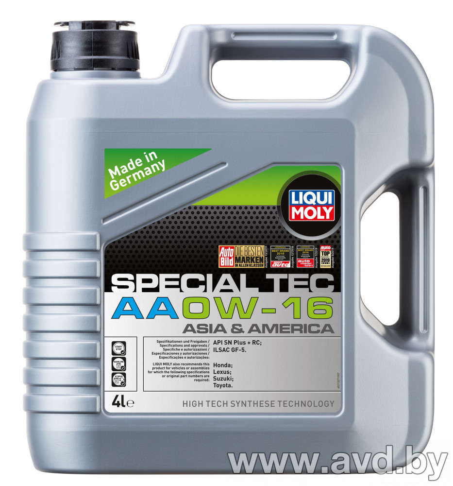 Купить Моторное масло Liqui Moly Special Tec AA 0W-16 4л в Минске.