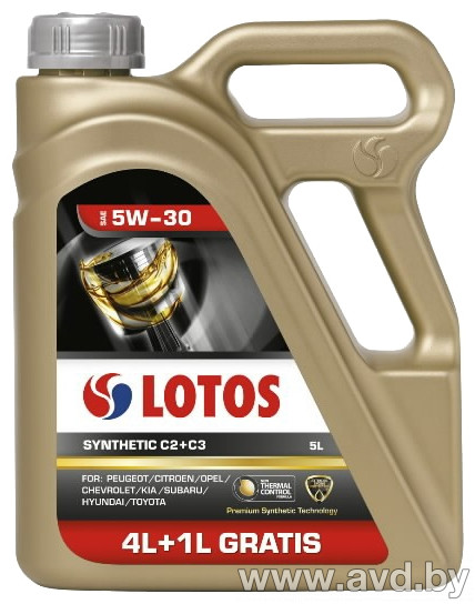 Купить Моторное масло Lotos Synthetic C2+C3 5W-30 5л  в Минске.