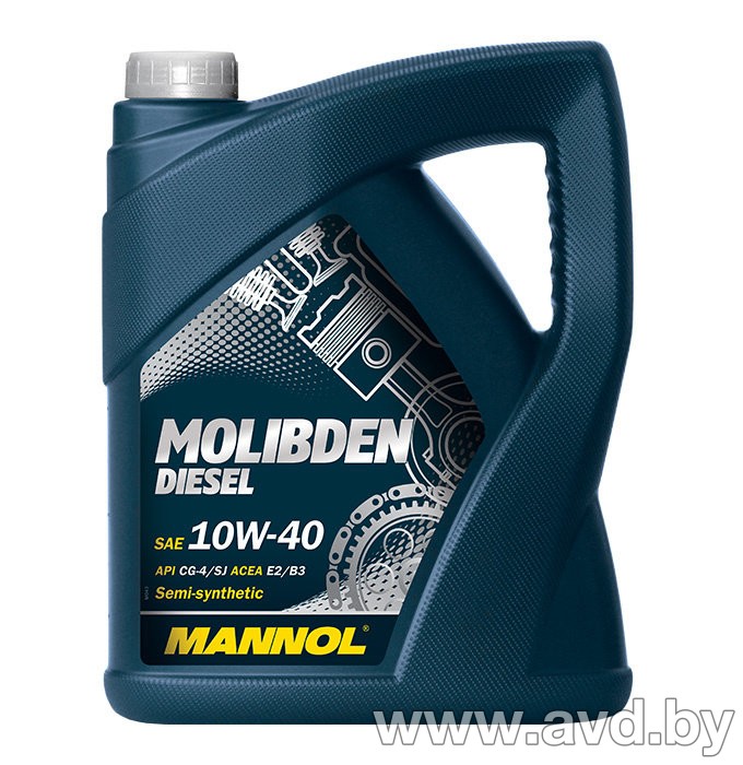Купить Моторное масло Mannol MOLIBDEN DIESEL 10W-40 5л в Минске.
