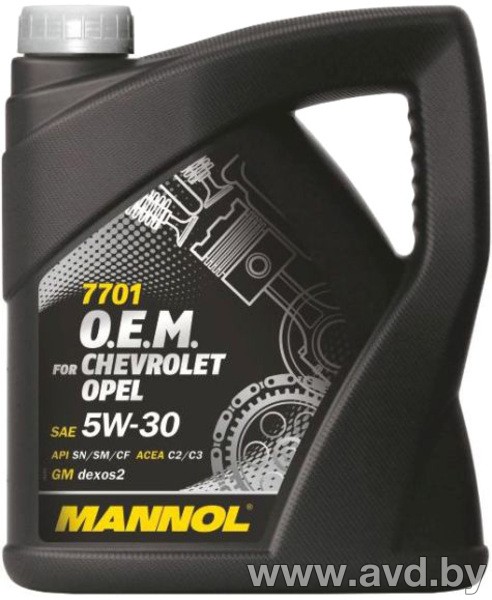 Купить Моторное масло Mannol O.E.M. for chevrolet opel 10W-40 4л  в Минске.
