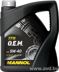 Купить Моторное масло Mannol O.E.M. for Daewoo 5W-40 4л в Минске.