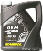 Купить Моторное масло Mannol O.E.M. for Hyundai Kia 5W-30 4л в Минске.