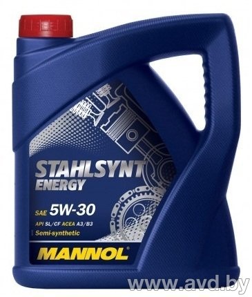 Купить Моторное масло Mannol Stahlsynt Energy 5W-30 4л в Минске.