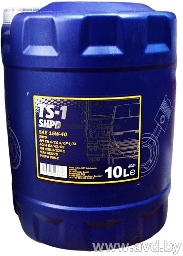 Купить Моторное масло Mannol TS-1 SHPD Truck Special 15W-40 10л в Минске.